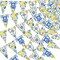 5-Pc Blue Lemon Bunting Banner – Triangle Paper Garland for Parties & Weddings